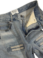 DISTRESSED DENIM SHORTS