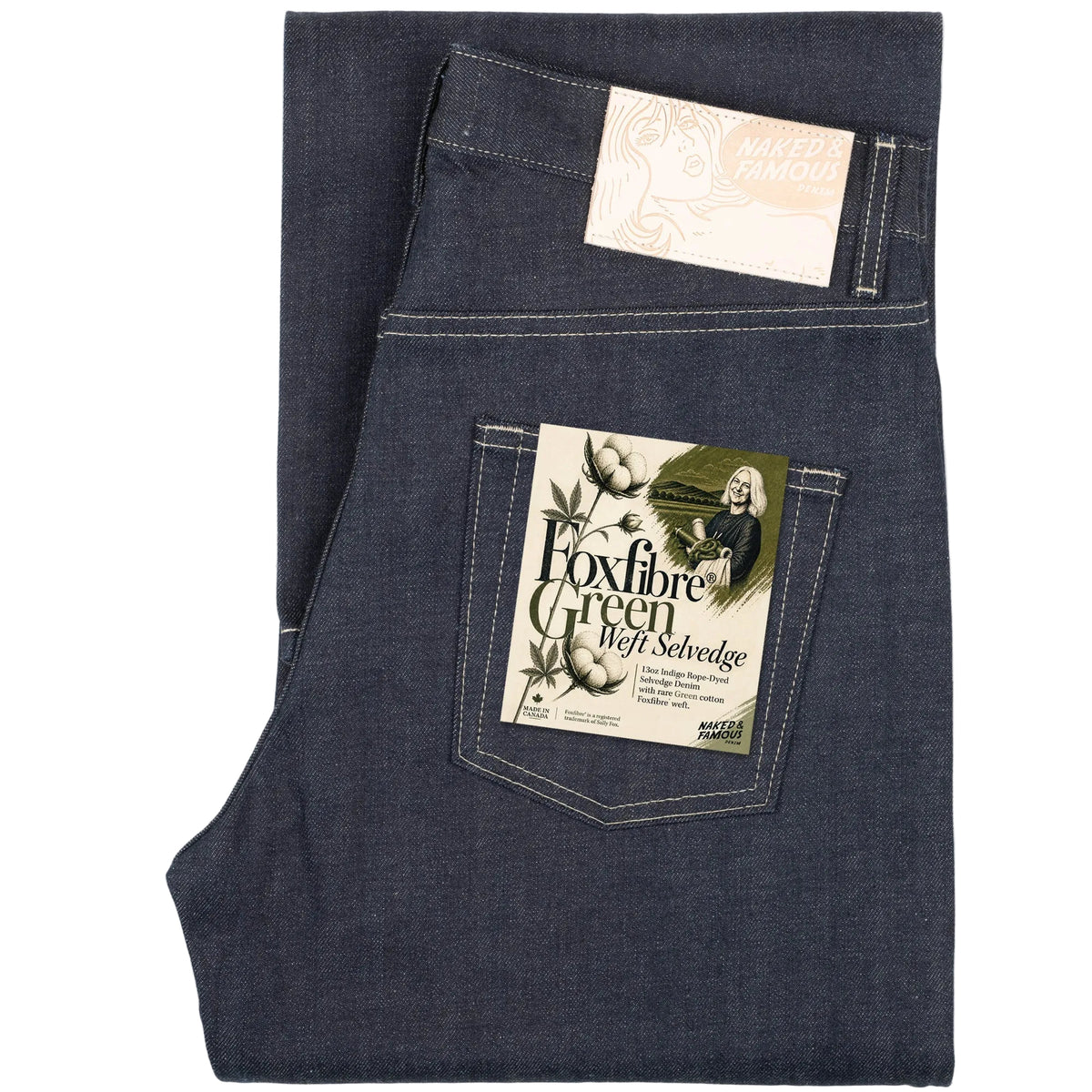 STRONG GUY / FOXFIBRE GREEN WEFT SELVEDGE