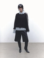 PANEL CROPPED KNIT