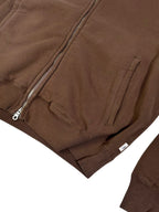 LOOPWHEEL TRACK JACKET / BRN