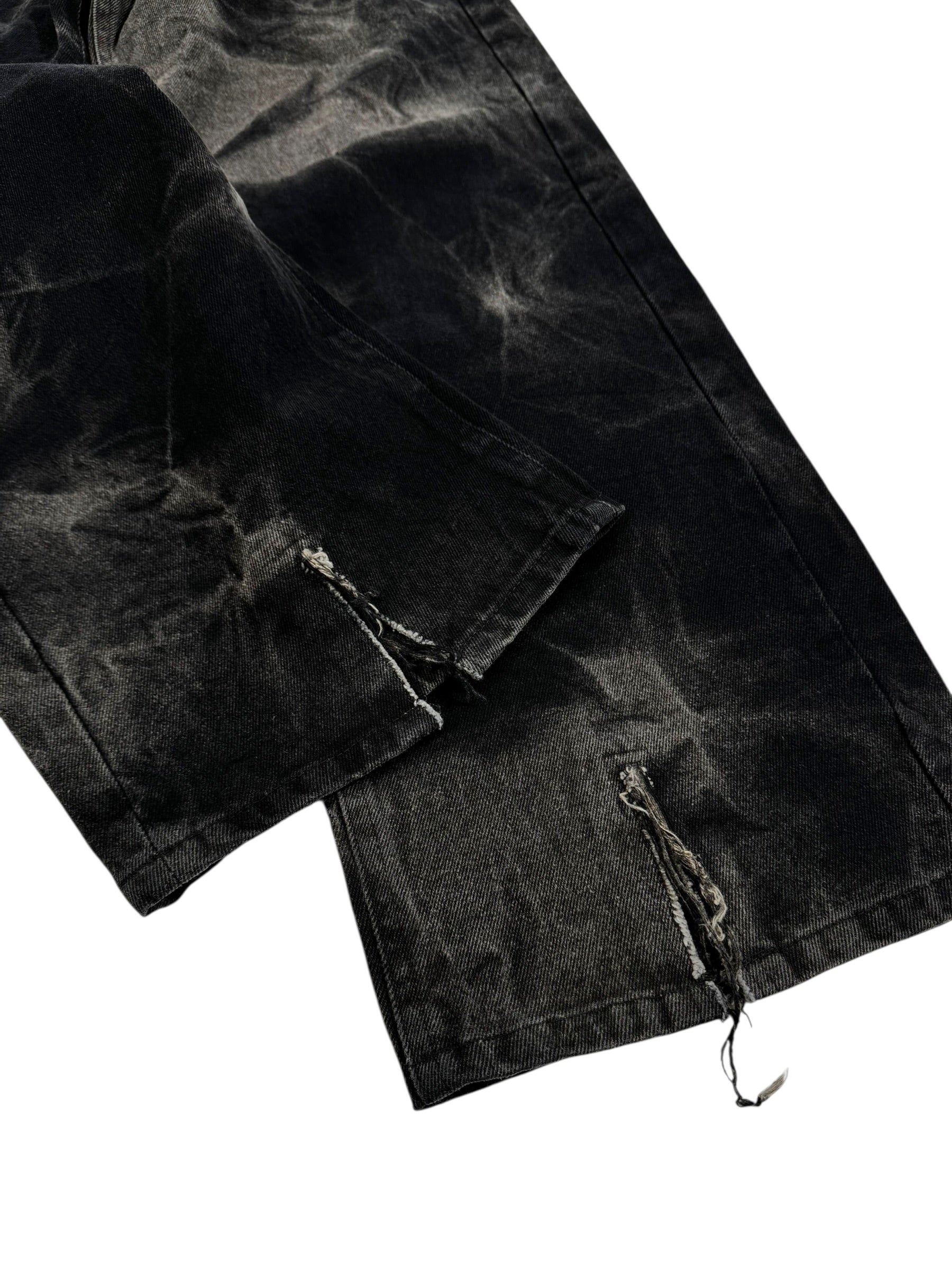 WASHED DENIM WIDELEG