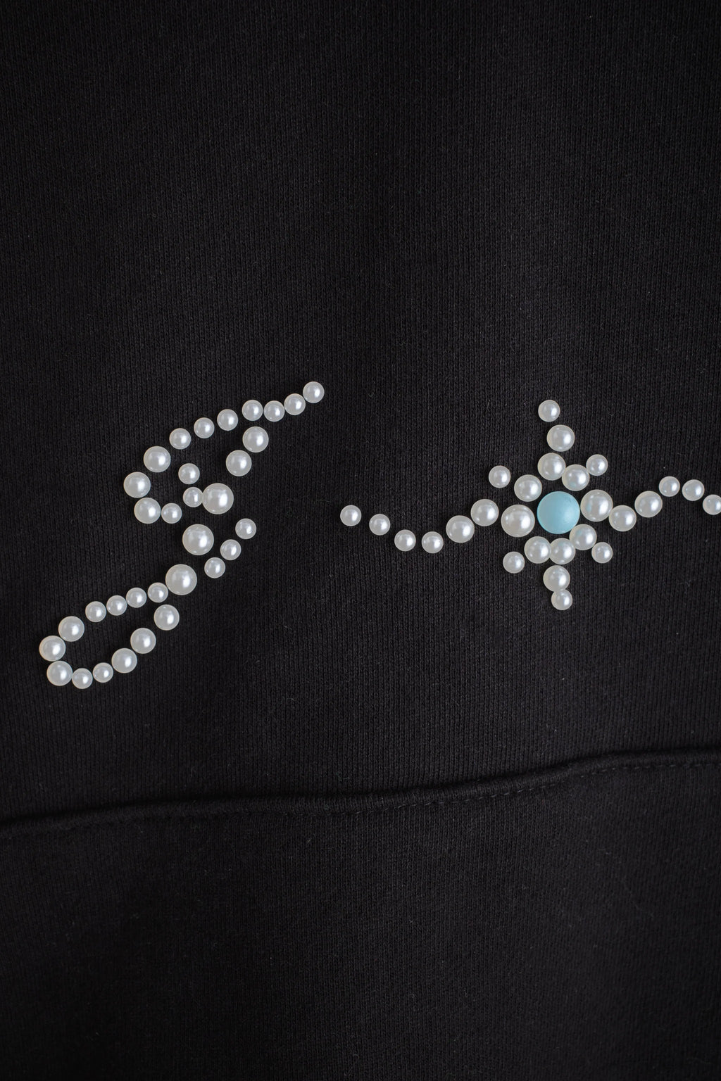 PEARL BEADED HOODIE