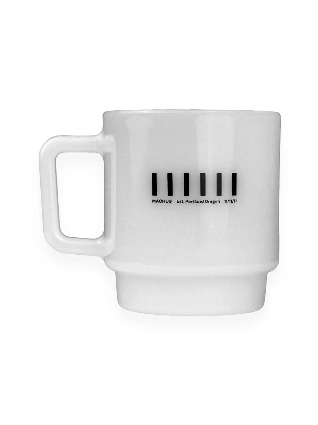 SOUVENIR MILK GLASS MUG / MT. HOOD MACHUS private label