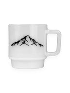 SOUVENIR MILK GLASS MUG / MT. HOOD MACHUS private label