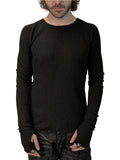 BLACK DISTRESSED SWEATER