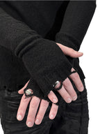 BLACK DISTRESSED SWEATER