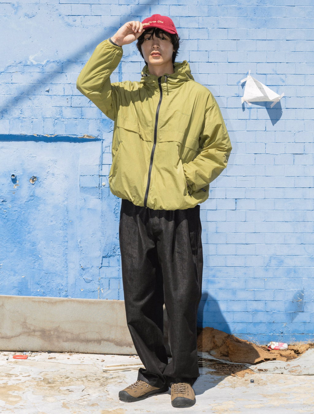 TWO TUCK DENIM PANTS / BLACK