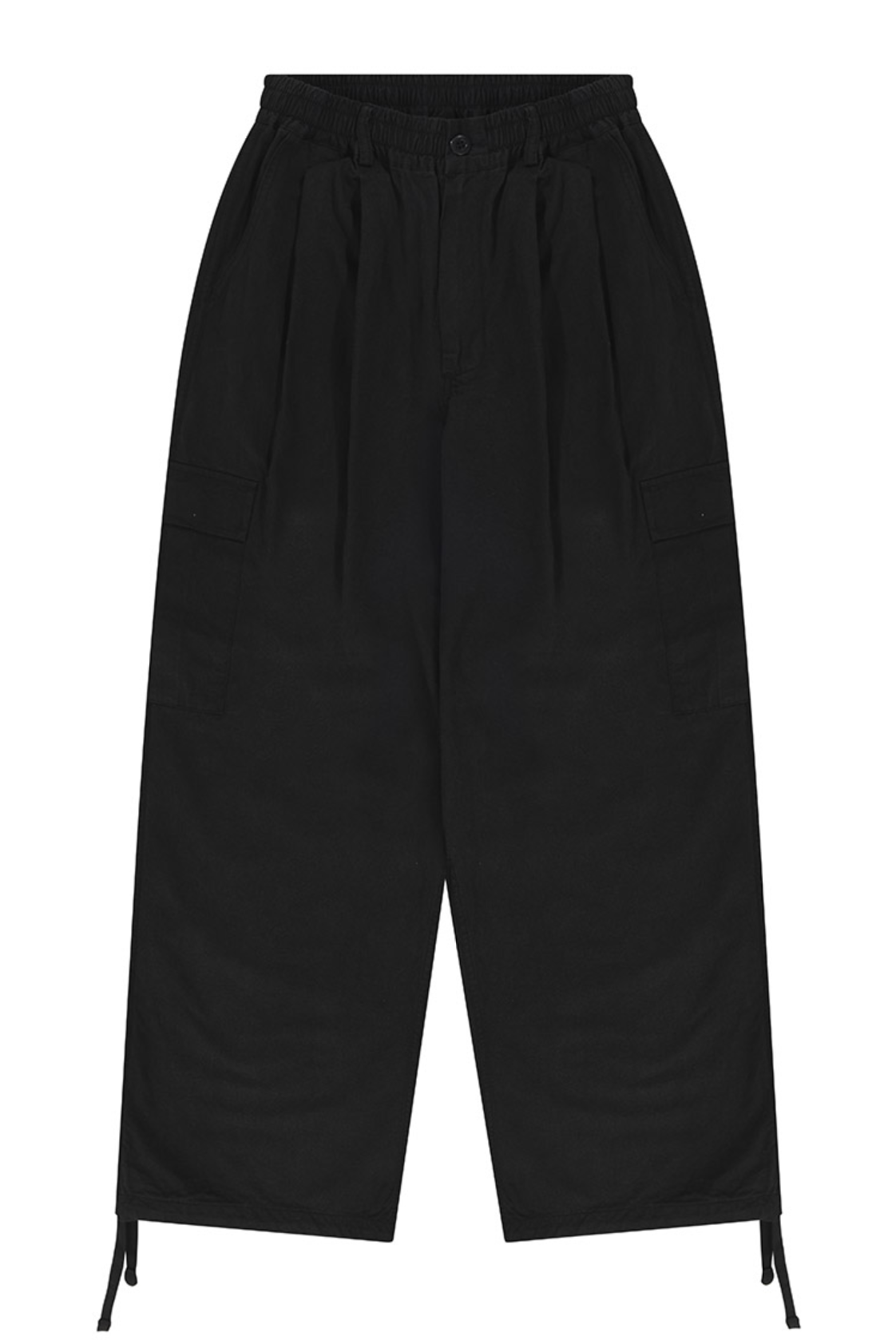 BIO COTTON CARGO PANTS / BLACK