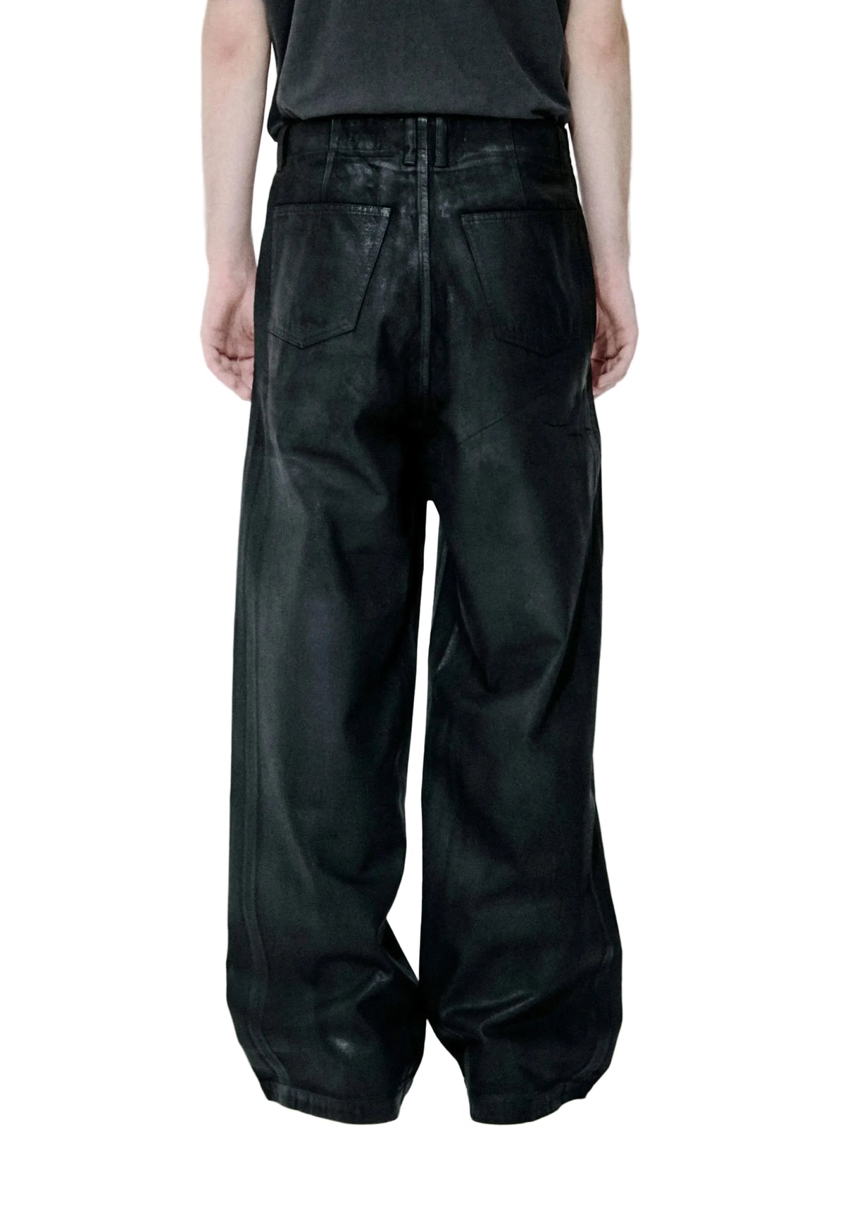 ALISTAIR WAXED DENIM TROUSERS